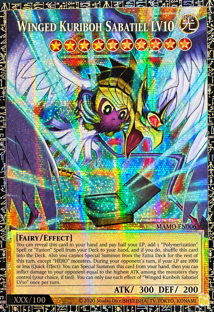 Winged Kuriboh Sabatiel LV10